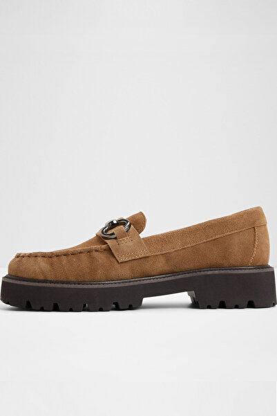 Aldo DANROSE - Дамски бежови мокасини от естествена кожа