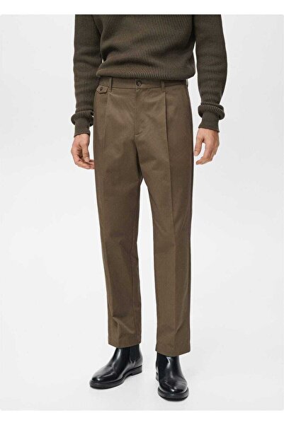 MANGO Man Regular kesim pensli pamuklu pantolon