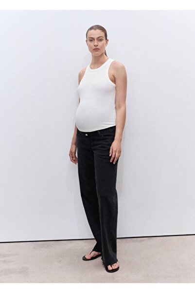 MANGO Woman Wideleg hamile jean pantolon