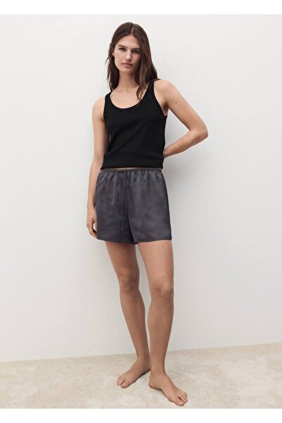 MANGO Woman Pamuklu yuvarlak yaka bluz