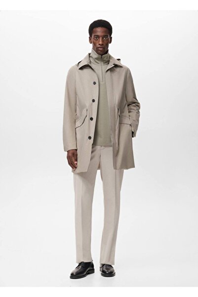 MANGO Man Thermolite® cepli su geçirmez parka