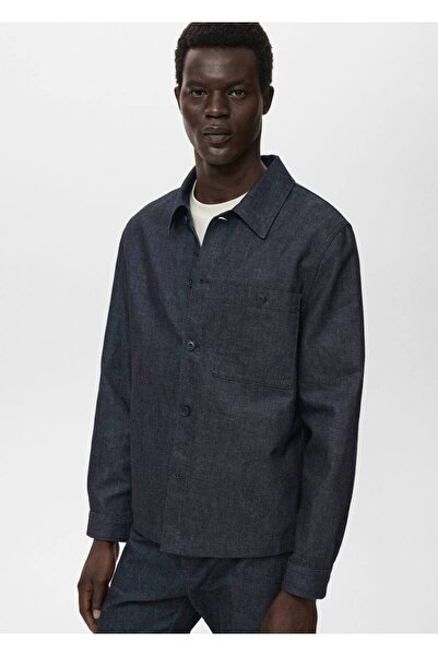 MANGO Man Cepli denim gömlek ceket