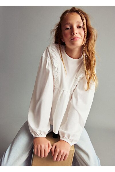 MANGO Kids Büzgü detaylı tişört