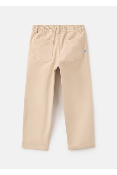 MANGO Kids Düz kesim pamuklu pantolon