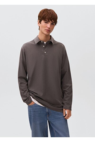 Mango Teen Pamuklu basic polo tişört