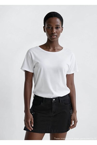 Mango Teen Yıldız zımbalı kargo etek