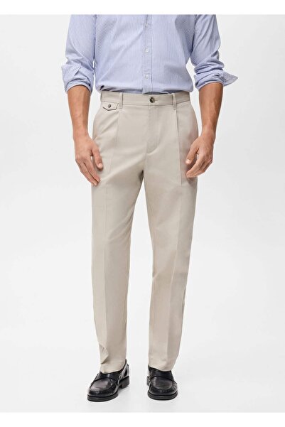 MANGO Man Regular kesim pensli pamuklu pantolon