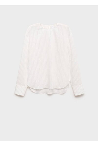MANGO Woman Mendilli çizgili bluz