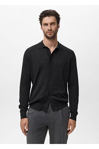 MANGO Man %100 merinos yünlü hırka