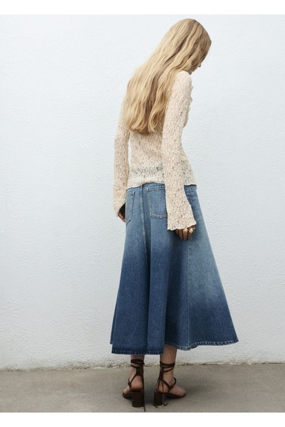 MANGO Woman Volanlı dantel bluz