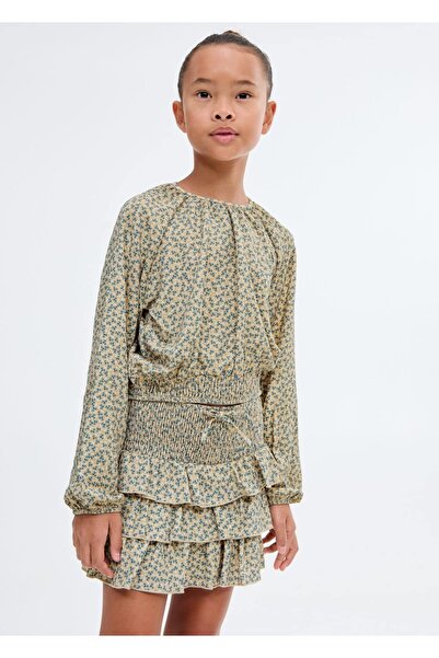 MANGO Kids Çiçek desenli bluz