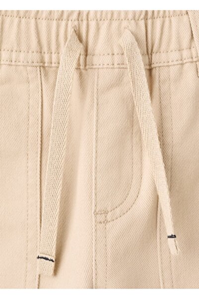 MANGO Kids Düz kesim pamuklu pantolon