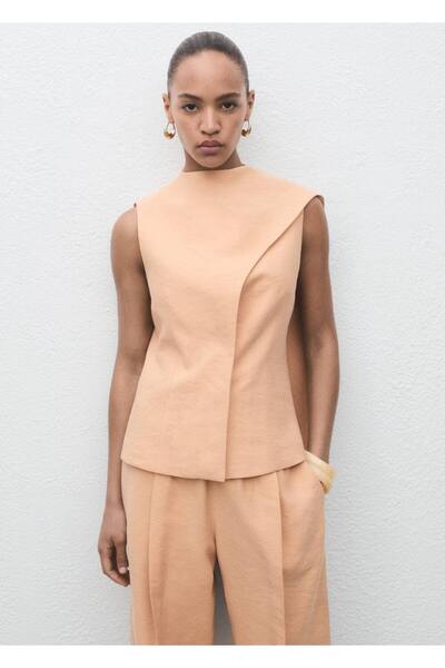 MANGO Woman Asimetrik fular bluz