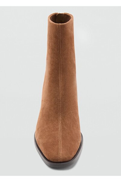 MANGO Woman Apartman topuklu deri süet bot