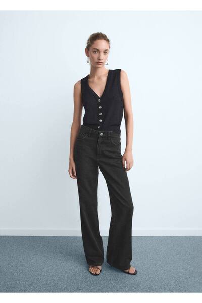 MANGO Woman Danila wideleg yüksek belli jean pantolon