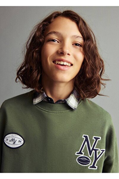 MANGO Kids İşlemeli desenli sweatshirt