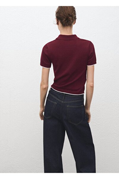 MANGO Woman Polo yaka fermuarlı kazak