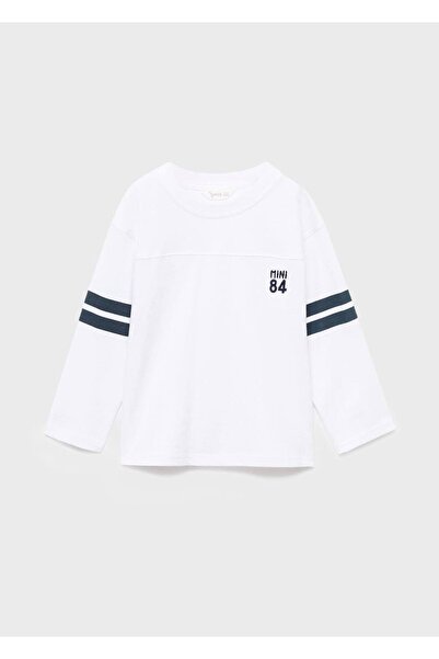 MANGO Baby Tricou brodat cu dungi