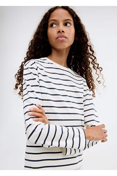 MANGO Kids Çizgili basic tişört