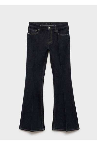 MANGO Woman Violeta yüksek bel flare jean pantolon