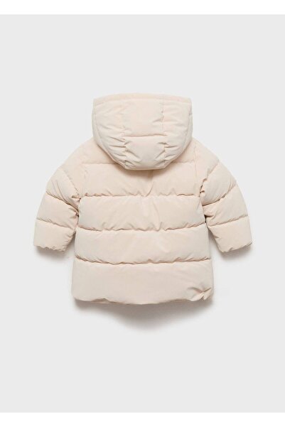 MANGO Baby Kapüşonlu uzun kapitone anorak