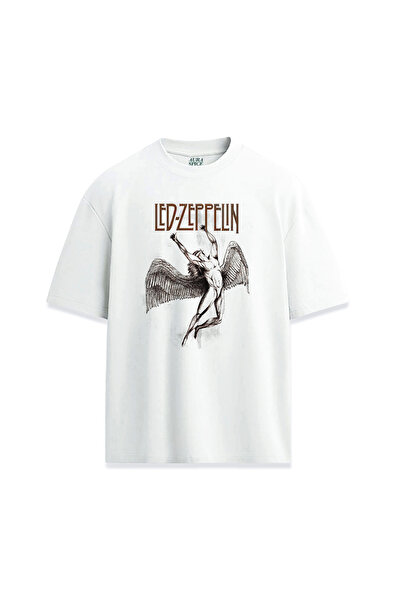Darkia Led Zeppelin Album Cover Design Printed Unisex Relaxed T-Shirt