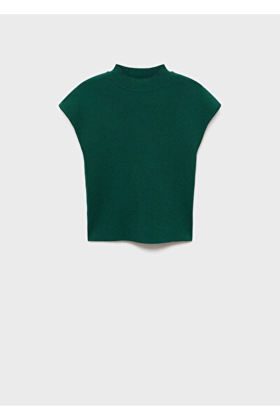 MANGO Woman Kısa kollu ince triko kazak