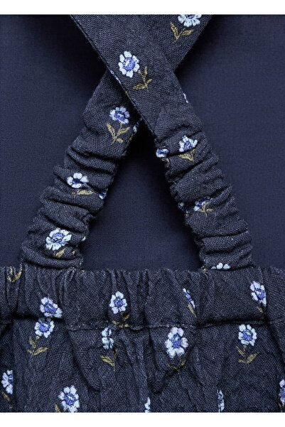 MANGO Baby Çiçek desenli kot elbise