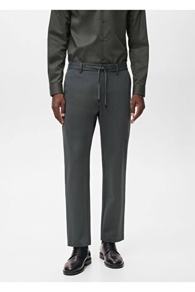 MANGO Man Comfort strech kumaş dar kesim ipli pantolon