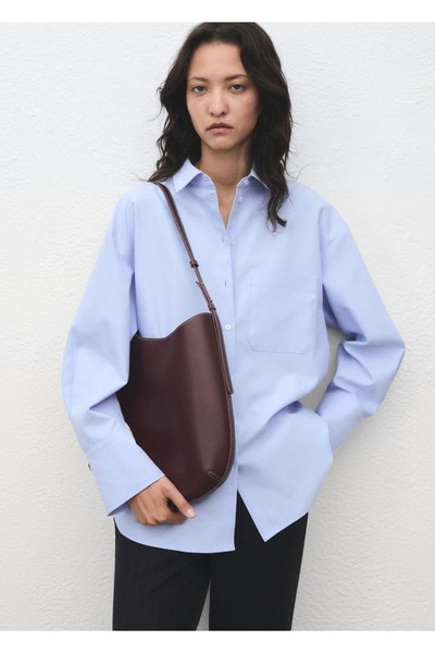 MANGO Woman Geniş kesimli cepli gömlek