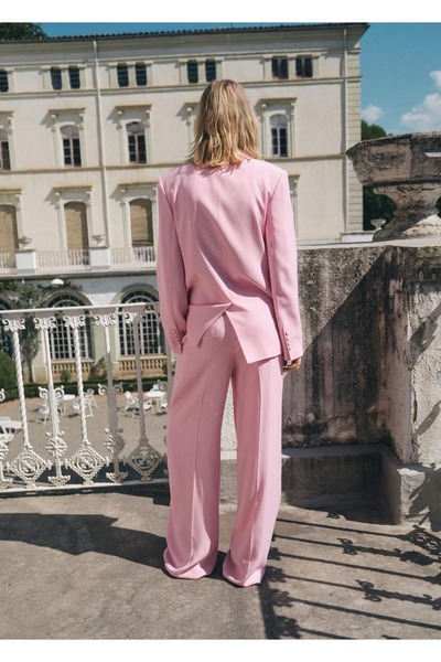 MANGO Woman Wide leg kumaş pantolon