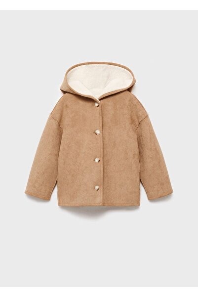 MANGO Baby Çift taraflı kürk görünümlü kaban