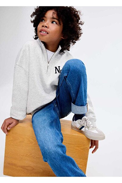 MANGO Kids Pulover din bumbac cu guler Perkins