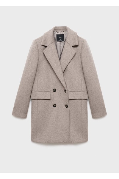 MANGO Woman Kruvaze yün palto