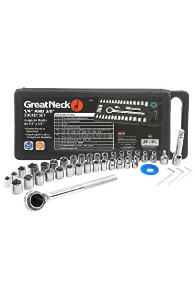 Great Neck 40-Piece Portable High Quality Ratchet and Socket Set