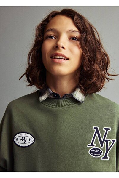 MANGO Kids İşlemeli desenli sweatshirt