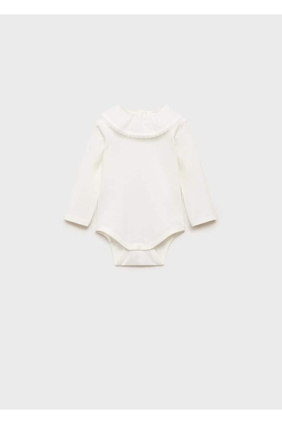 MANGO Baby İşlemeli babydoll yaka body