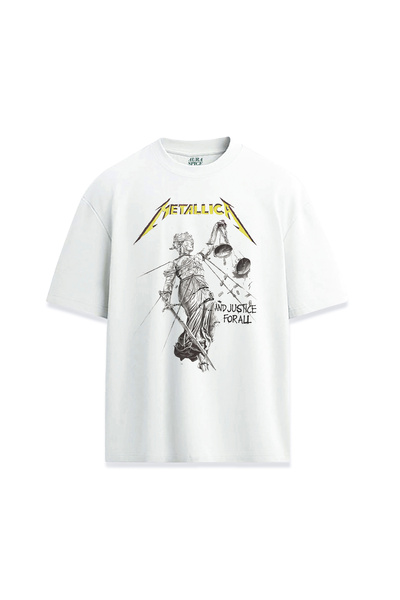 Darkia تي شيرت مطبوع بتصميم غلاف ألبوم Metallica Justice