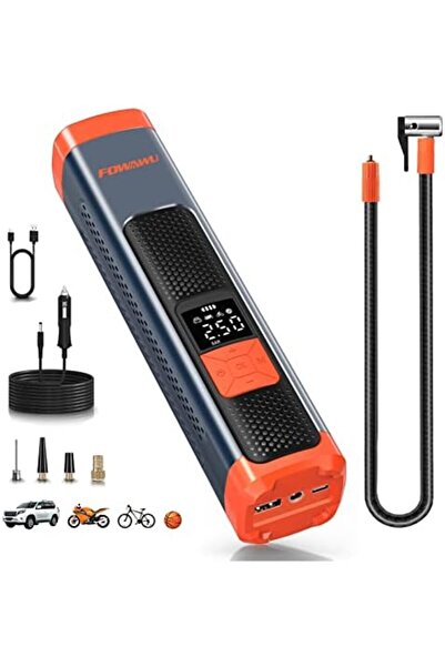 Generic FOWAWU 6000mAh 150PSI Portable Air Compressor Tire Inflator Electric Air Pump with LED Flashlight/DC