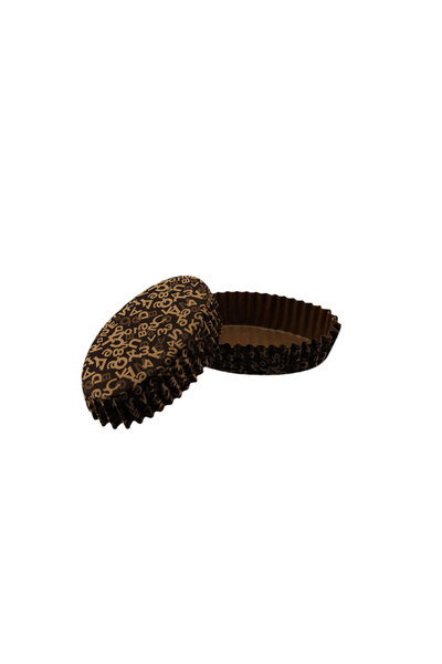 TT Tahtakale Toptancıları Cupcake Mold Pet Capsule Oval Letter Pattern Cake Mold (100 Pieces)