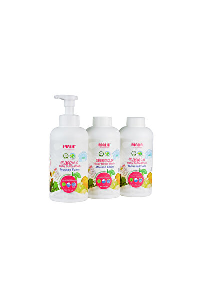 FARLİN رغوة غسيل زجاجات الأطفال صديقة للبيئة 2.0 - 750 مل - 2+1