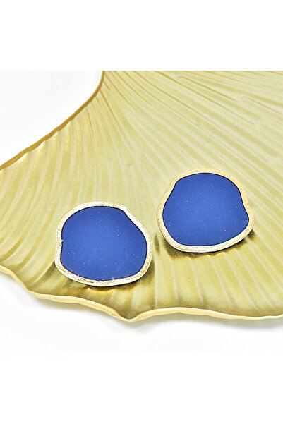 NARRU Handmade earrings, navy blue and gold Arya 29