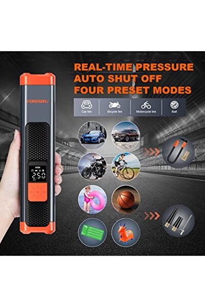 Generic FOWAWU 6000mAh 150PSI Portable Air Compressor Tire Inflator Electric Air Pump with LED Flashlight/DC