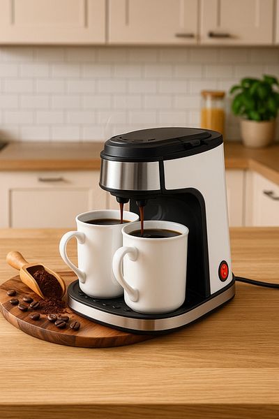 Biki ماكينة قهوة بالتقطير | Drip Coffee Maker – Power 450W | 240ml With 2 Cups