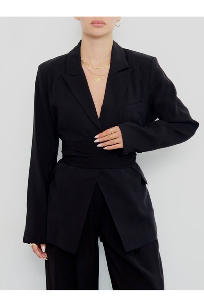 AÈC PRIVÈ Women's Shawl Detailed Lined Blazer Jacket Pants Suit 7777 (100% Cotton, Non-Pilling)