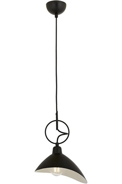 Genel Markalar AV-9127-1BSY Siyah Boyalı Modern Avize E27 Metal 24x20cm