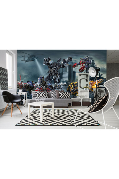 Özel Duvarlar Transformers - Optimus Prime - Bumblebee Çocuk Odası Duvar Kağıdı
