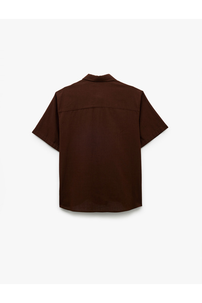 Koton Κοντομάνικο βαμβακερό κανονικό κλασικό πουκάμισο