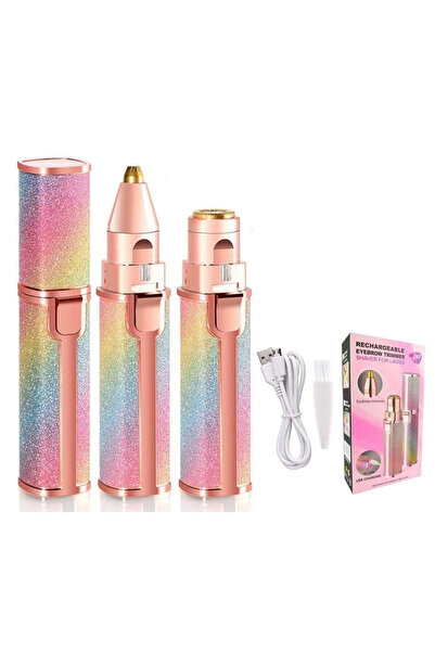 EVİST Evist- 2IN1 BAŞLI & SİMLİ & RUJ MODEL & USB ŞARJLI ) YANAK & BURUN KIL TÜY ALMA MAKİNESİ