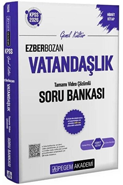 Pegem Akademi Yayıncılık Pegem 2026 KPSS Vatandaşlık Ezberbozan Soru Bankası ...